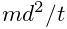 md^{2}/t