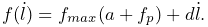 f(\dot{l})=f_{max}(a+f_{p})+d\dot{l}.