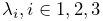 \lambda_{i},i\in{1,2,3}