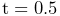 \mathrm{t}=0.5