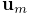 {\bf u}_{m}